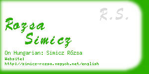 rozsa simicz business card