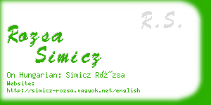 rozsa simicz business card